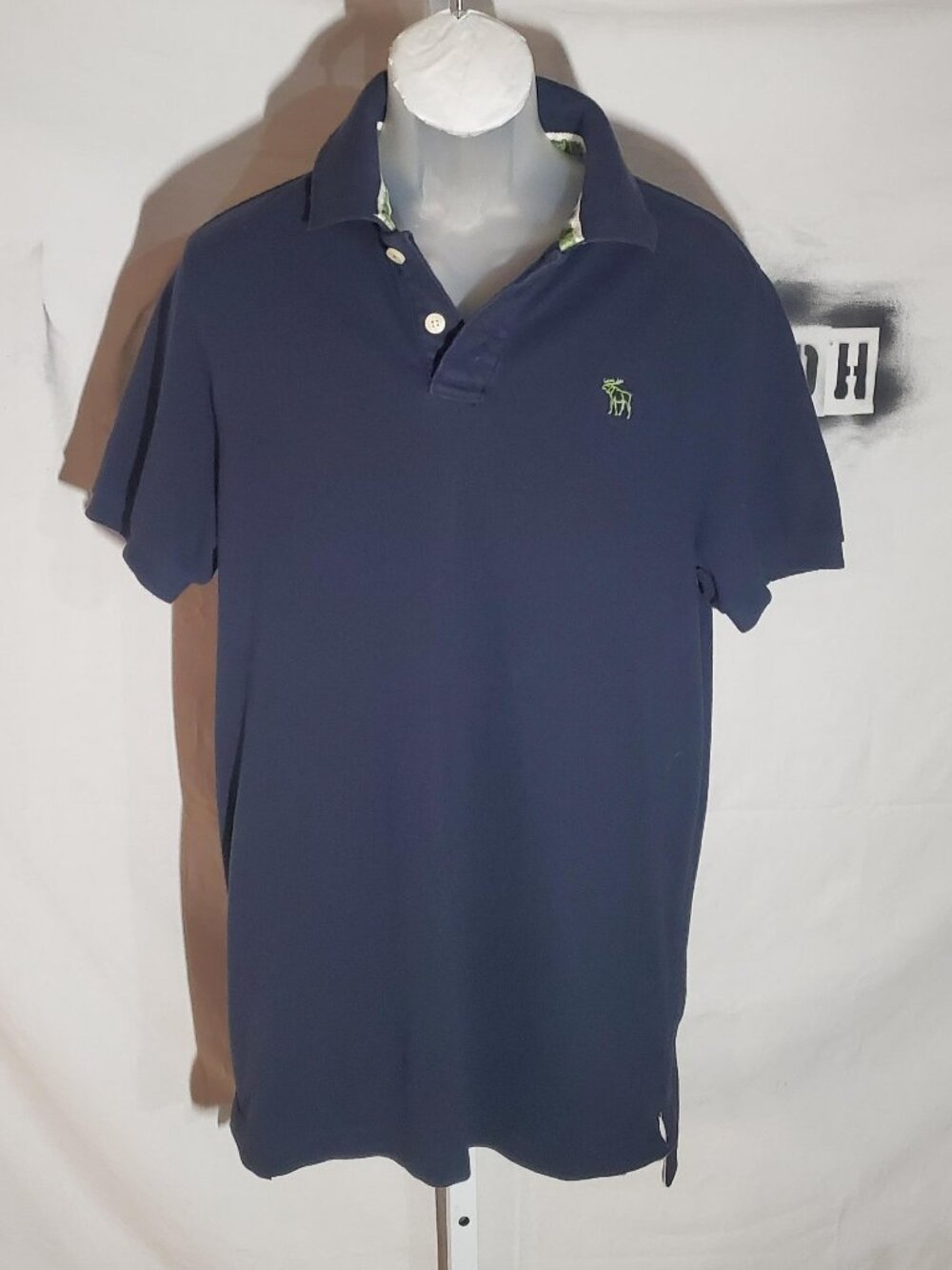 Abercrombie & Fitch Men's Muscle Fit Navy Blue Polo Shirt Sz XXL